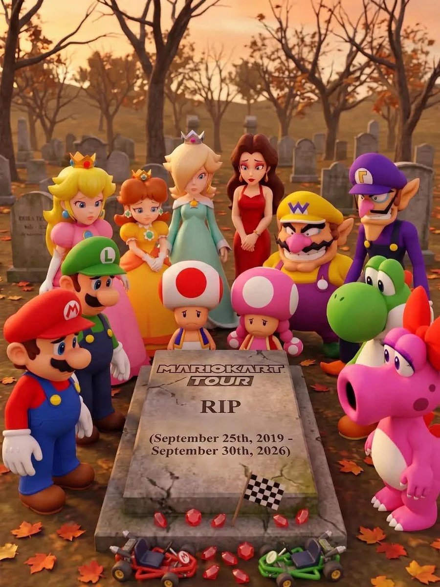 Swiftjar's tweet photo. Goodbye Mario Kart Tour. 😭 https://t.co/g1MVWXNLNk