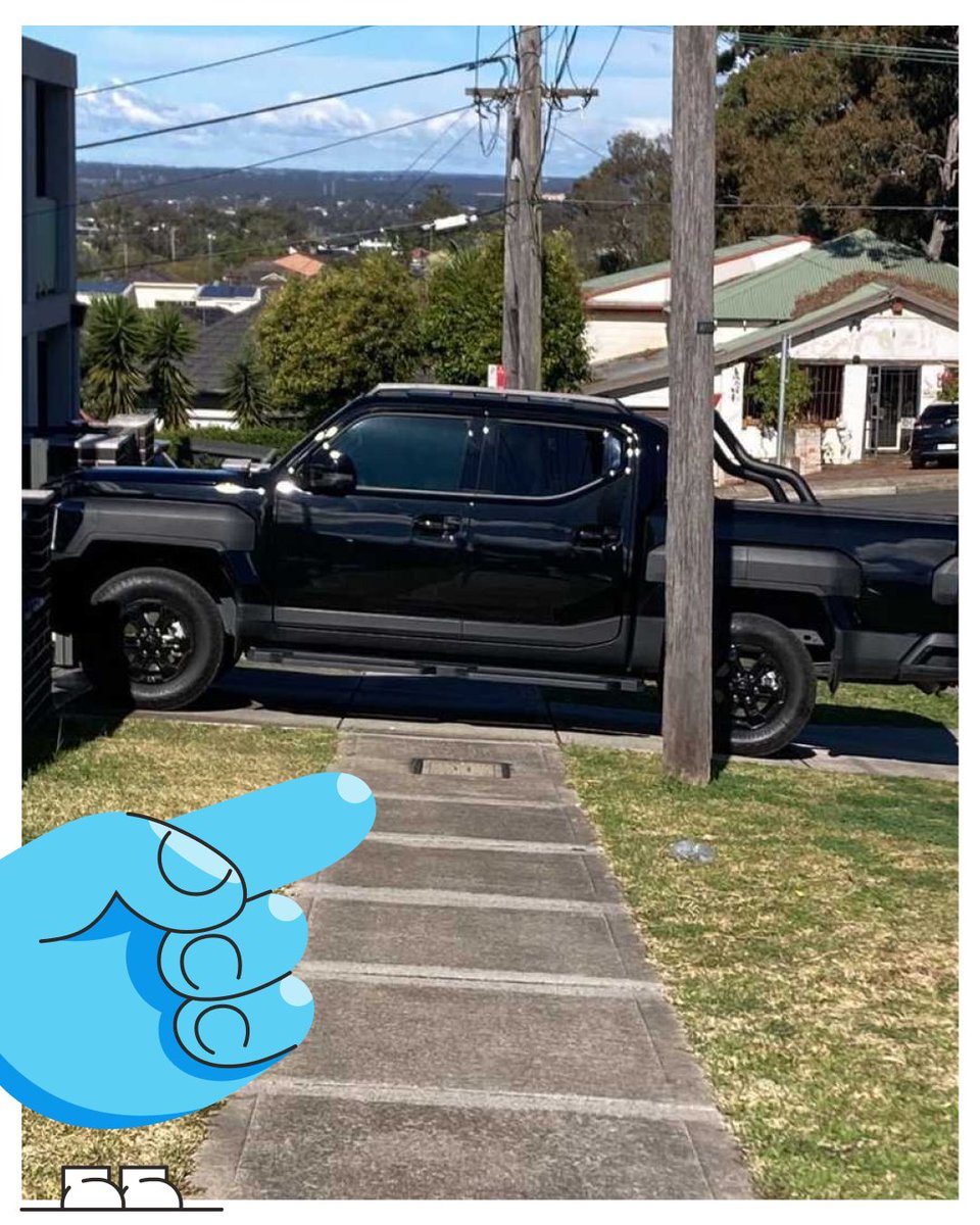 SnapSendSolve's tweet photo. Parking on the footpath: convenient for the driver, not so convenient for the pram, wheelchair, or pedestrian now stuck walking on the road to get around it.

Ever had to step onto the road because of one of these?

#FootpathsAreForFeet #ParkingProblems #CommunitySafety https://t.co/2tc3cfFYHn