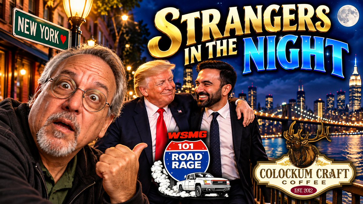 WSMGmedia's tweet photo. Tomorrow on ROAD RAGE 101:

NYC Mayor Zohran Mamdani tells Jimmy Kimmel the secret to his surprisingly friendly relationship with President Trump, investigators review a possible new ransom note in the Nancy Guthrie case, and an $849,000 Hollywood Hills “bargain” turns out to be two tiny houses on one tiny lot.

M-F 6am Pacific LIVE ON X (@wsmgmedia) and also Available on your favorite podcast app or join us live at https://t.co/5iVLPAXuAg