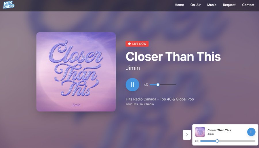 RadioForJimin's tweet photo. Thank you so much @HitsRadioCanada #GlobalPopFrenzy for playing #CloserThanThis by #Jimin 💛
The concert is starting again soon. so excited to see Jimin and BTS on stage again😍 https://t.co/7rjhsb8CSq