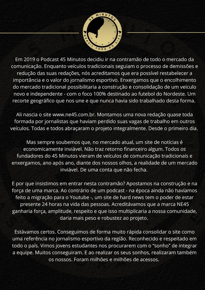 NE45Minutos's tweet photo. Comunicado oficial: https://t.co/iSDIsL0sQS