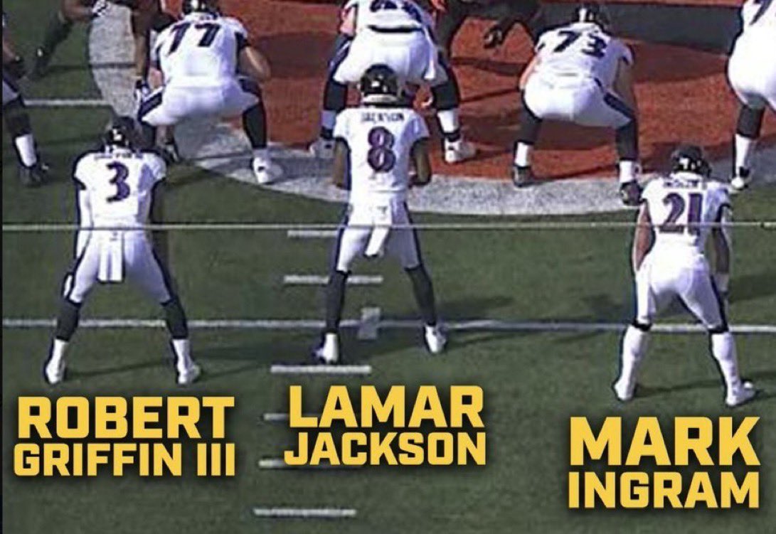 MLFootball's tweet photo. THE BALTIMORE #RAVENS REALLY HAD A HEISMAN TROPHY BACKFIELD IN 2019.

THIS GOES SO HARD.

🔥 https://t.co/QpmsB9n1fc