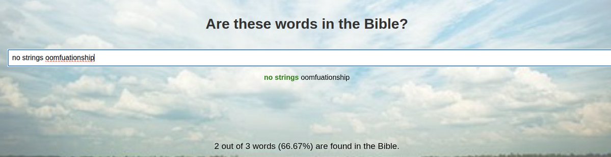 AstralFennex's tweet photo. @femmeini hate to be that gal but

66.67% of that image is, infact, in the bible https://t.co/4QPLJfjS2K
