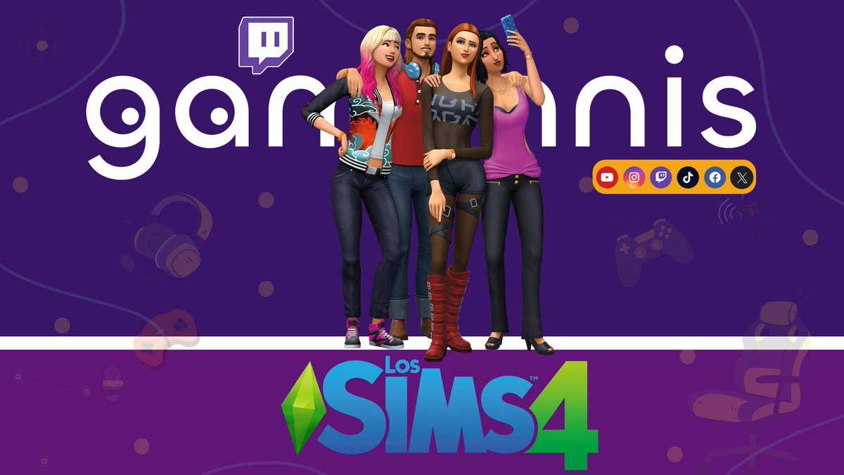 gamennis's tweet photo. Hoy estaremos con The Sims 4 en  https://t.co/WHyF130r6Y. ¡Únete a la tripulación del stream!  #twitch #stream #gamennis #sims #thesims #thesims4 https://t.co/H5NPZMIvgv