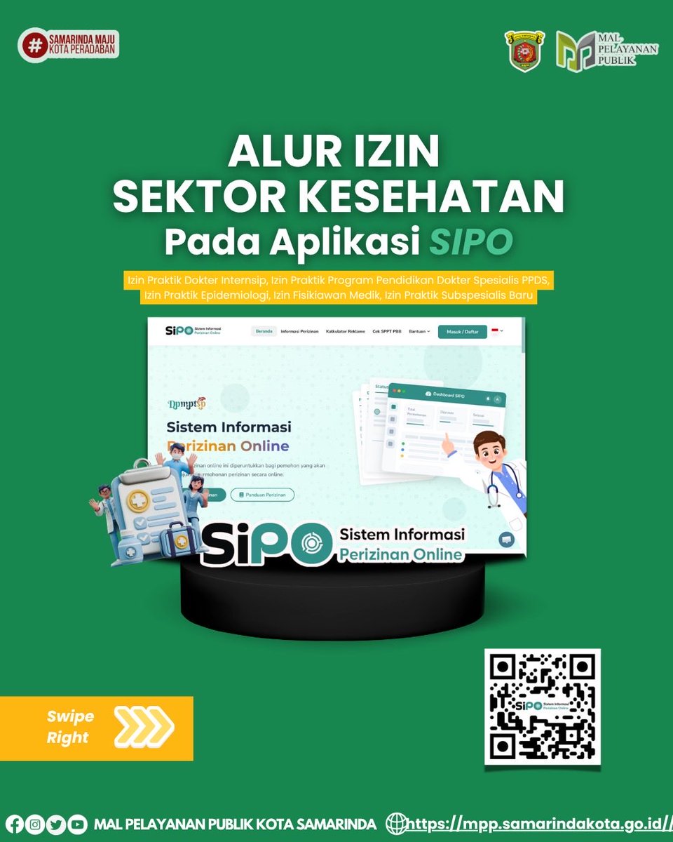 mppsmr_official's tweet photo. 📢 Alur Izin Perdagangan pada Aplikasi SIPO
Kini pengajuan Izin Kesehatan semakin mudah, cepat, dan transparan melalui Aplikasi SIPO. Cukup ikuti alur yang tersedia, lengkapi persyaratan, dan pantau proses perizinan secara online hingga izin diterbitkan. https://t.co/33Sl9N4rfn
