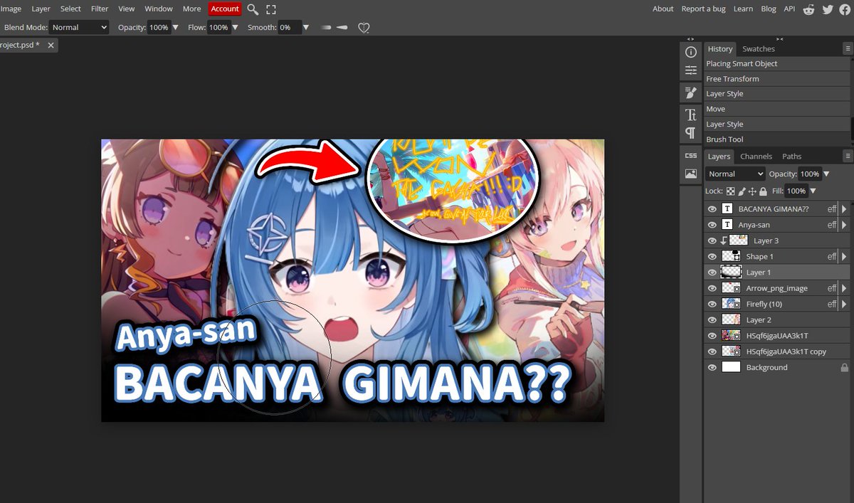 maikaze_'s tweet photo. Banyak yang bilang photopea, jadi gw coba
GUSTI, APA INI? ENAK BANGET

enteng, lancar, yang biasa gw pake fitur buat bikin thumbnail ada semua

paling cuma kayak shortcut ada beberapa yang ga jalan aja
tapi bikin tamnel jadi lebih cepet karena lancar
terimakasih sarannya 🙏🙏 https://t.co/oXVDPkvX1E