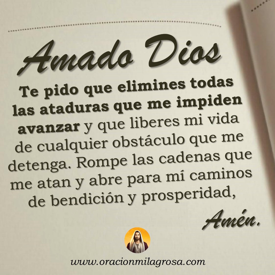 oracion_milagro's tweet photo. ORACIÓN PARA ELIMINAR LAS ATADURAS Y ABRIR CAMINOS: Haz esta oración para pedir a DIOS que sea rompiendo toda maldición y atadura, que derribe esos obst��culos que impiden tu éxito y que te ayude a vivir en bendición y prosperidad.

Haz esta oración en: https://t.co/VxvK49lkPc 🌿