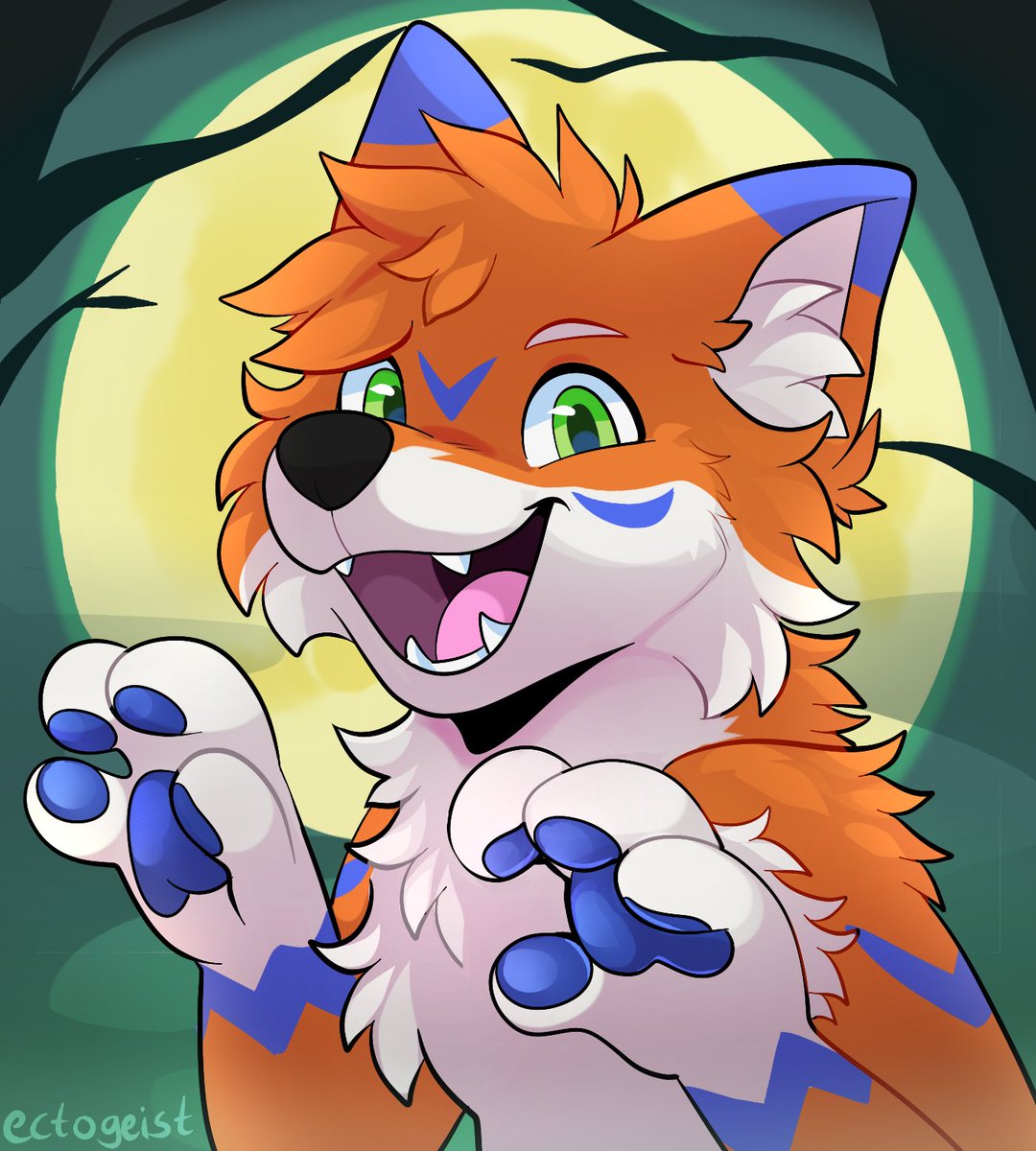 EctoDrool's tweet photo. [comm] Boo! Watch out for fluffy critters! https://t.co/e8MIeD1ETJ