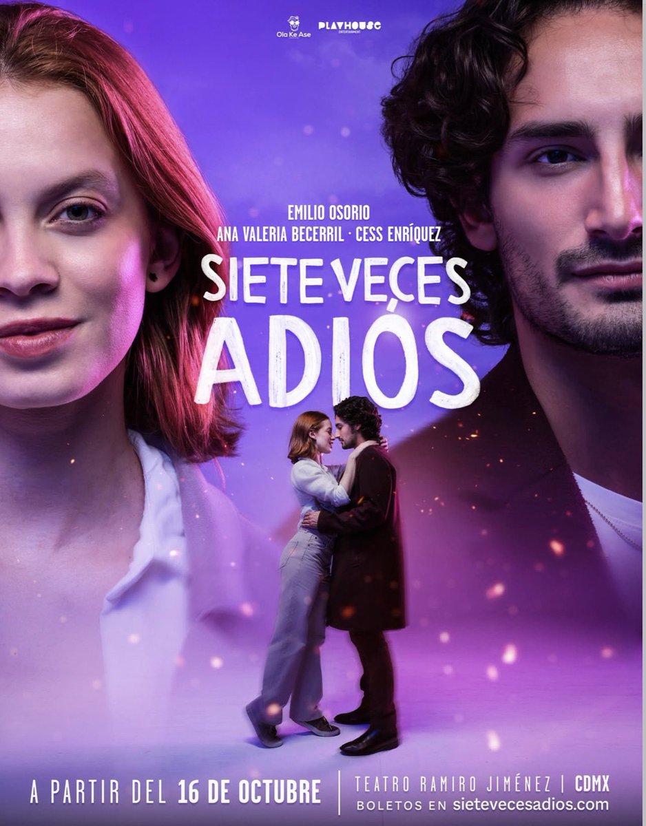 CineSpoilersMex's tweet photo. Dos nuevos corazones están por encontrarse, tenemos nuevos El y Ella en #SieteVecesAdios que arrancará temporada con @anavaleria_bs y #EmilioOsorio el próximo 16 de octubre en el teatro Ramiro Jiménez 🎭❤️ https://t.co/bSyZPBEE0m