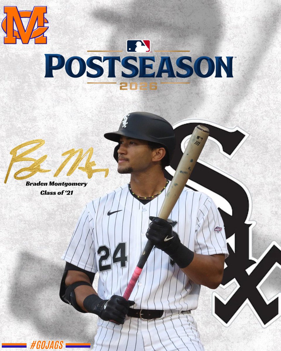 Jaguar_Baseball's tweet photo. Good luck to former Jaguar Braden Montgomery and the Chicago White Sox in the AL Wild Card Series!
@B_mont_
#JagsWIN https://t.co/w7xQu5NYZc