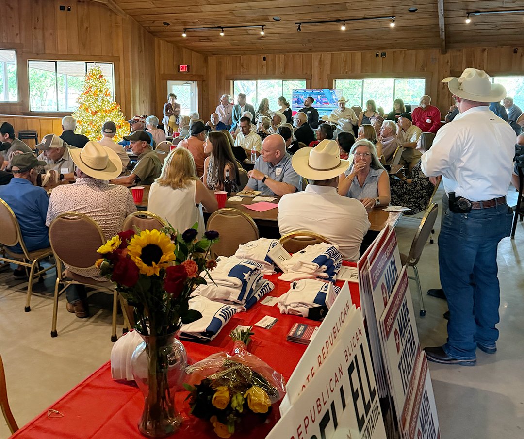teixeiramark25's tweet photo. Great day in Bandera and Kerrville!

Bandera County turned out for our Get Out the Vote event with State Rep. Wes Virdell. A strong group of supporters ready to get their friends and family to the polls when Early Voting starts Oct. 19. It’s always good to be with the Patriots in Bandera. Thank you to Longhorn Way Back Texas and owner Garrett Sullivan for your hospitality.

I also had the opportunity to meet with several veterans groups and organizations serving our Hill Country veterans. We discussed the issues facing the Kerrville cemetery and its expansion, the importance of veteran services in each county, and other needs of the growing veteran population in the Hill Country.

Thank you to everyone who took the time to visit and share your concerns.