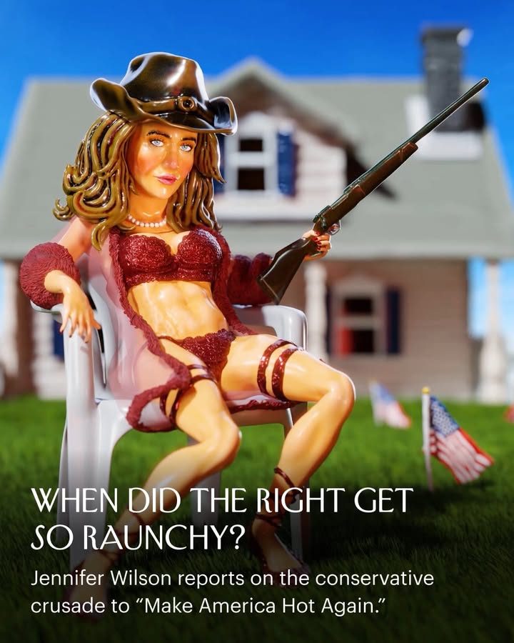 NewYorker's tweet photo. “When I was growing up, in the early 2000s, ‘conservative’ meant conservative,” Jennifer Wilson writes. “The right was the party of George W. Bush, abstinence-only sex education, and Christian evangelical teens who recited chastity pledges and wore promise rings.” What changed? In this week’s issue, Wilson interviews the founder of Make America Hot Again; goes lingerie shopping with the editor of Evie, the “conservative Cosmo”; and uncovers what’s behind the right’s raunchy rebrand: https://t.co/16UrhcV2Hc