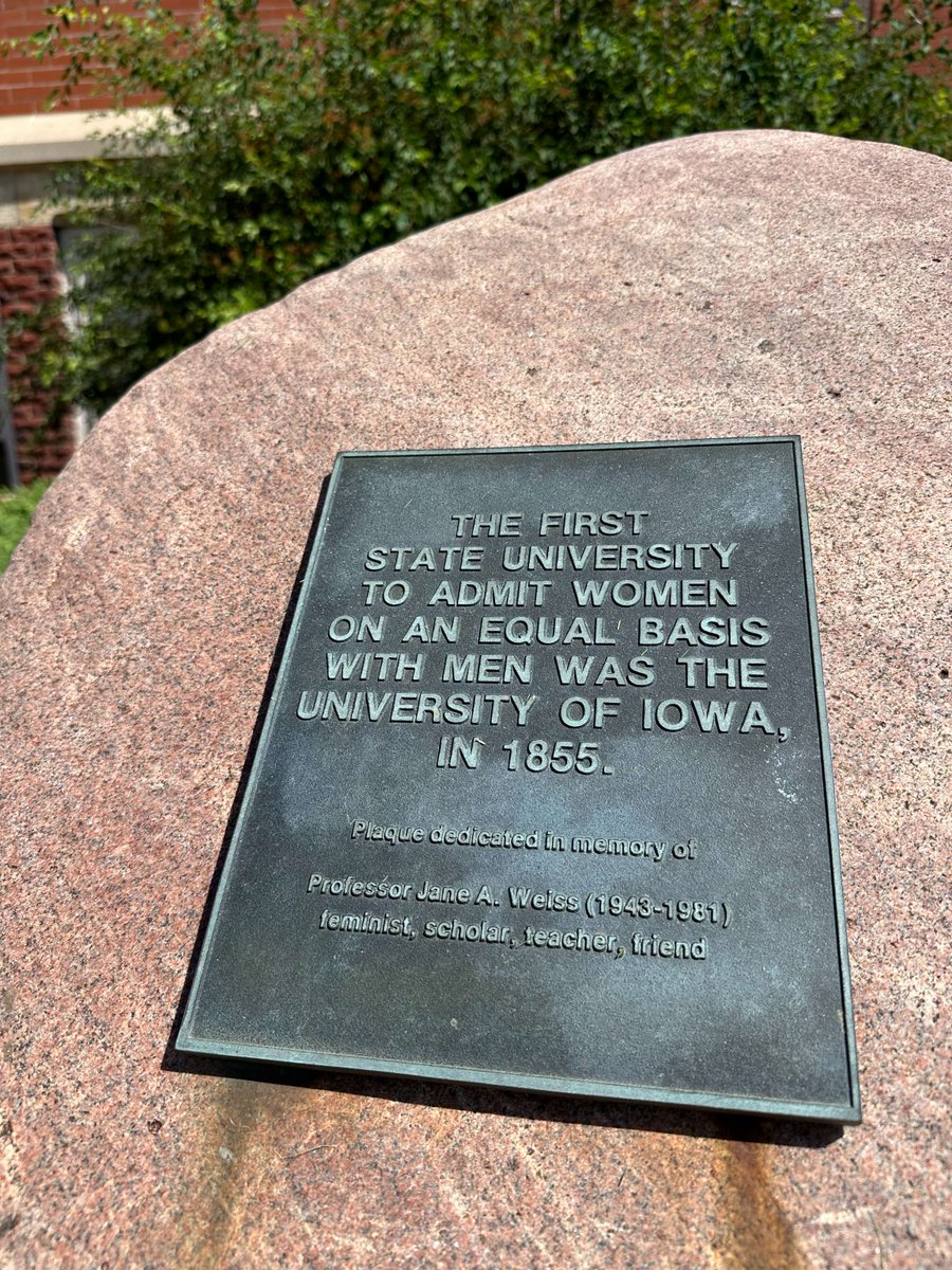 uiowa's tweet photo. The University of Iowa was the first U.S. public university to admit men and women on an equal basis. https://t.co/aYYIuYsnVE