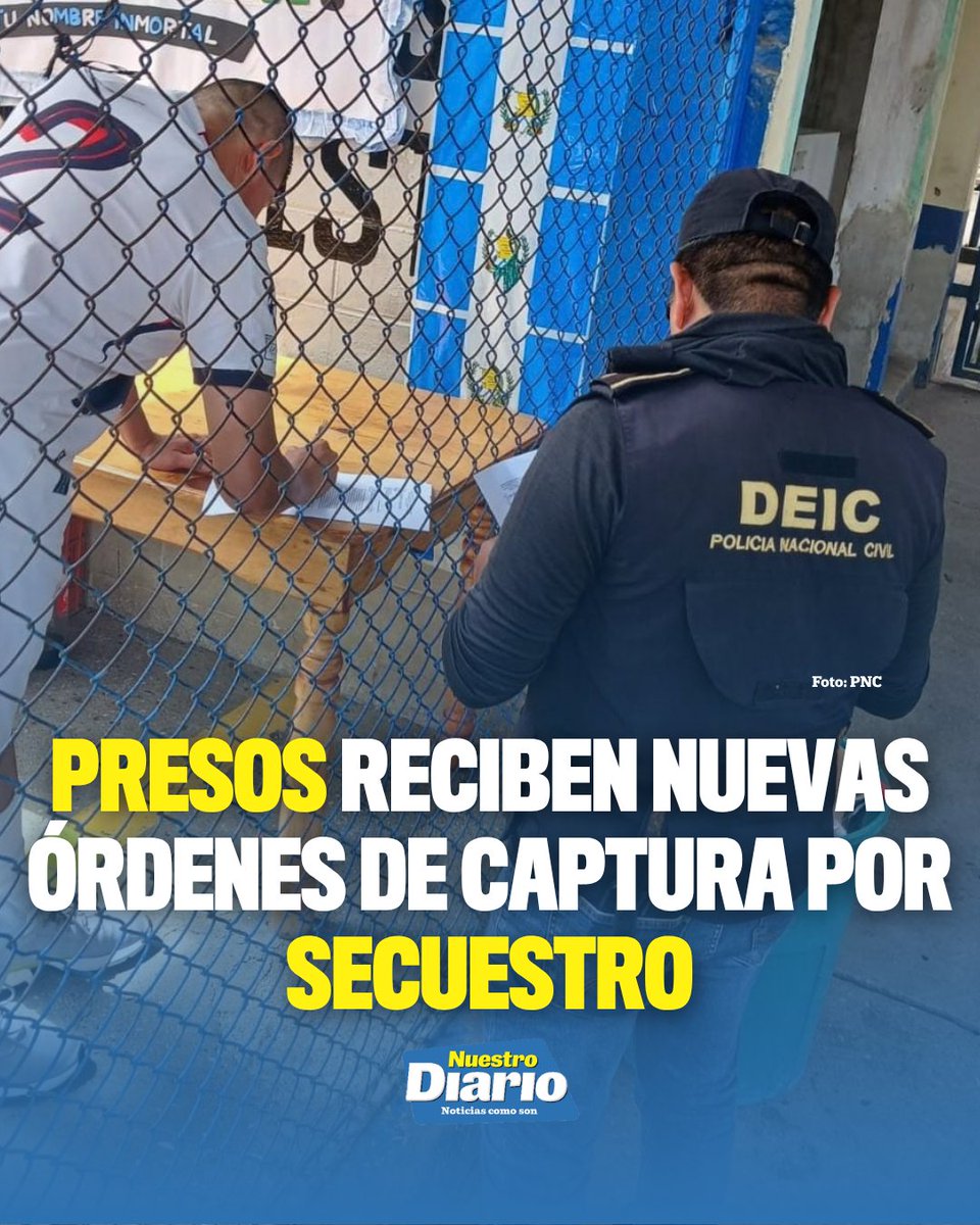 🚨 PRESOS RECIBEN NUEVAS ÓRDENES DE CAPTURA POR SECUESTRO 🚨 Tres privados de libertad recibieron nuevas órdenes de captura por los delitos de plagio o secue…