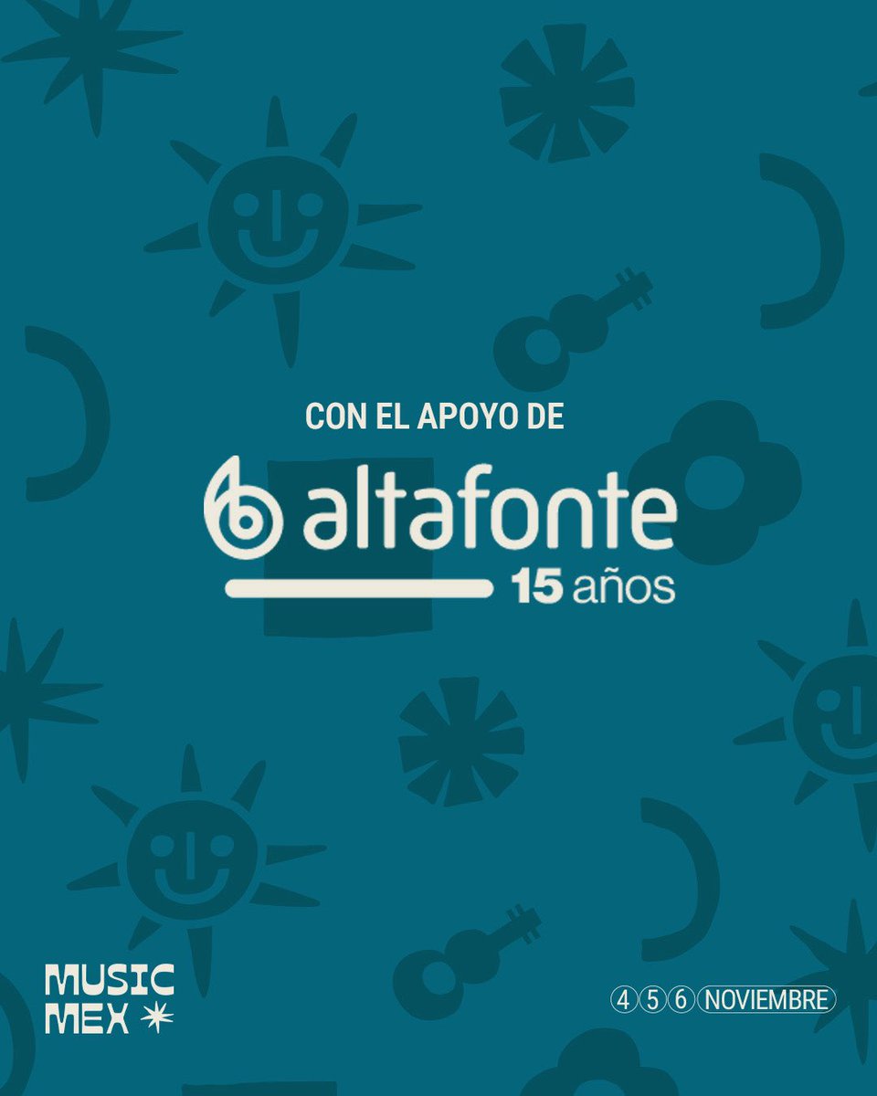musicmexcdmx's tweet photo. ¡Bienvenido, @altafonte_latam! la plataforma se suma a MUSICMEX 2026 por segunda ocasión

Conoce más detalles de las actividades en nuestro link en bio y adquiere tu Pase de Delegadx para acceder a todos los paneles, tanto gratuitos como privados, así como los showcases nocturnos https://t.co/0N04cYXM7m