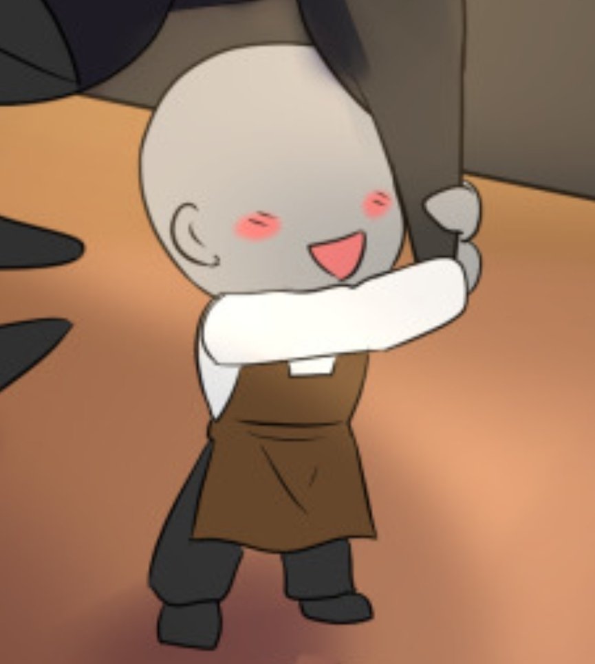 smokinnyan's tweet photo. Pierrot being the only one who treats mini mc nicely so far 😭 https://t.co/DImeClg1uD
