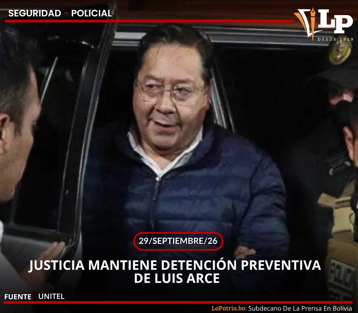LaPatriaDigital's tweet photo. La decisión judicial sobre Luis Arce: detención preventiva confirmada y autorización para recibir atención médica en centros de salud
📌Lee más aquí: https://t.co/MmwyB18jeq
#NOTICIADEHOY #LuisArce #detencionpreventiva https://t.co/eT0IYObB0k
