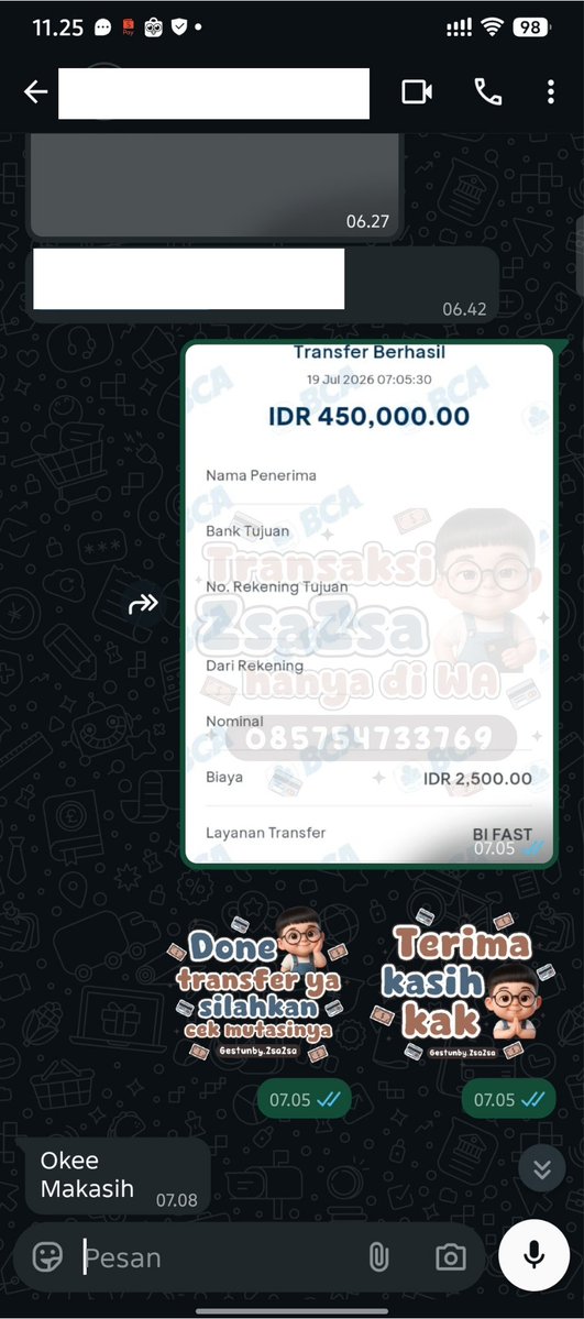 zsazsaat7w's tweet photo. TESTI TRANSFER

OPEN GESTUN:
SpayLater•Kredivo • GoPayLater • Yup • Indodana • Dan Lainnya

Cek Wa di Bio

Selalu berhati-hati dan selalu cek gtc setiap transaksi 👌 {1} https://t.co/BFCEGXCnLO
