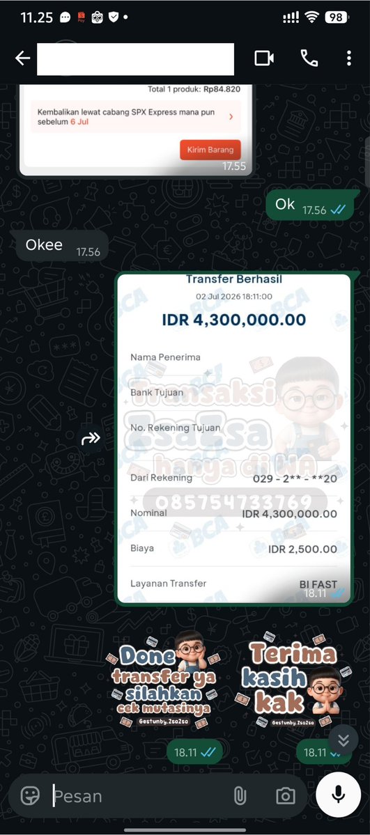 zsazsaat7w's tweet photo. TESTI TRANSFER

OPEN GESTUN:
SpayLater•Kredivo • GoPayLater • Yup • Indodana • Dan Lainnya

Cek Wa di Bio

Selalu berhati-hati dan selalu cek gtc setiap transaksi 👌 {1} https://t.co/BFCEGXCnLO