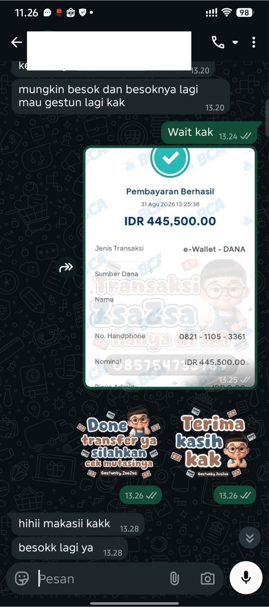 zsazsaat7w's tweet photo. TESTI TRANSFER

OPEN GESTUN:
SpayLater•Kredivo • GoPayLater • Yup • Indodana • Dan Lainnya

Cek Wa di Bio

Selalu berhati-hati dan selalu cek gtc setiap transaksi 👌 {1} https://t.co/BFCEGXCnLO