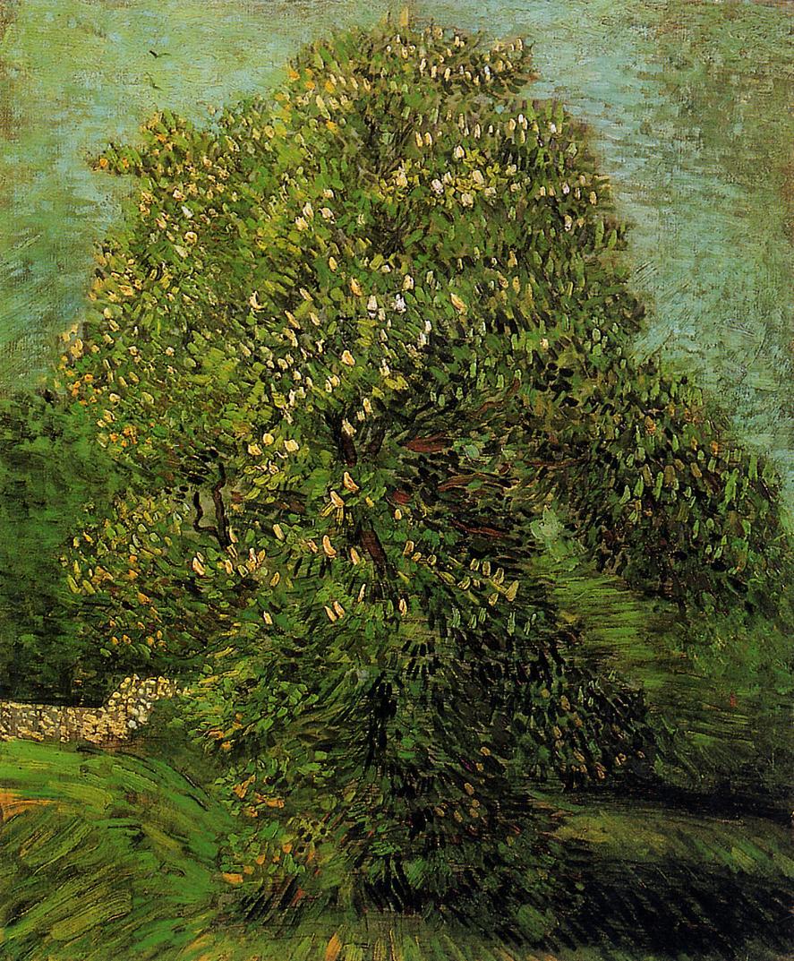 DailyClassicArt's tweet photo. Vincent Van Gogh - "Chestnut Tree in Bloom" (1887) https://t.co/lnr2M0YHRS