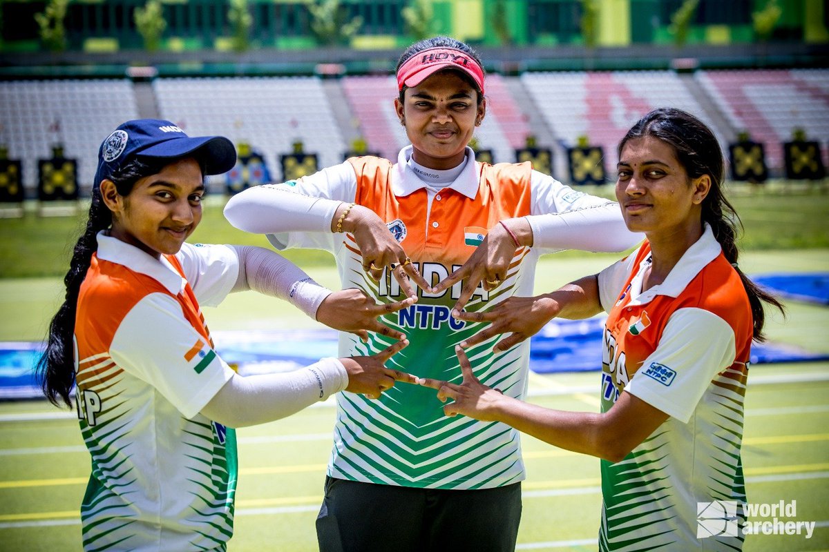 India_AllSports's tweet photo. AND ITS A GOLD MEDAL 🔥🔥🔥 

ARCHERY: INDIA BEAT CHINA 238-234 TO WIN 🥇 IN COMPOUND WOMEN'S TEAM EVENT 

Trio of Jyothi, Prithika & Chikitha won in Gold medal match. 

📸 @worldarchery
#AichiNagoya2026 #AG2026withIAS