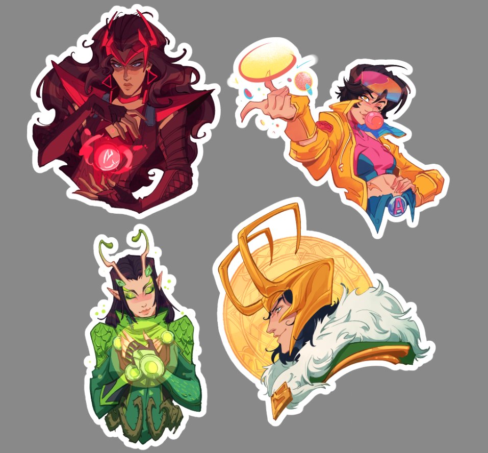 bailierosenlund's tweet photo. Marvel Rivals stickers are done! (sorry it is really just my mains/who im learning + scott) https://t.co/ZYB4N1QT13