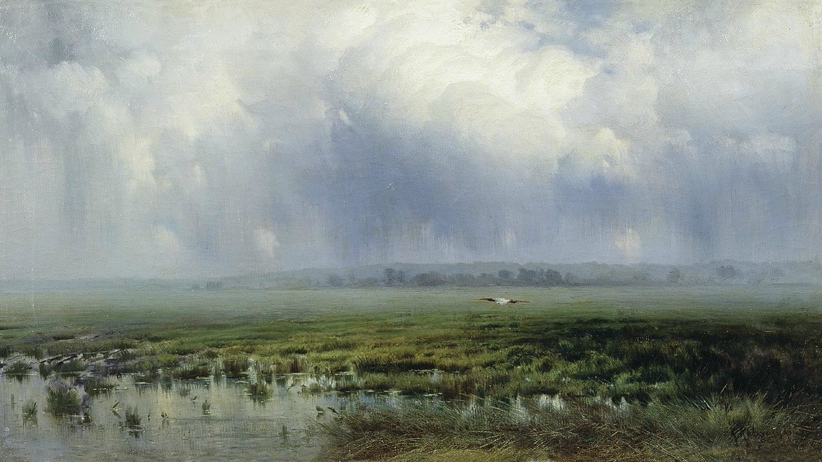 DailyClassicArt's tweet photo. Konstantin Kryzhitsky - "Swamp" (1885) https://t.co/Pjan3QJdJa