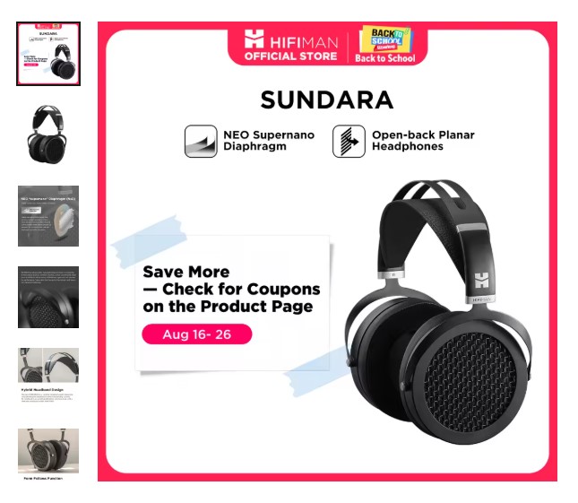 tech_deals_soma's tweet photo. "Ultra-thin Neo Supernano diaphragm, lightweight aluminum casing, and open-back planar precision—reference-grade audiophile clarity!"
Buy- https://t.co/PTcdrDBIrD
#HIFIMANSundara
#PlanarHeadphones
#AudiophileTech
#HighResAudio
#AmazonFindsUSA https://t.co/yzgw9XcrRO
