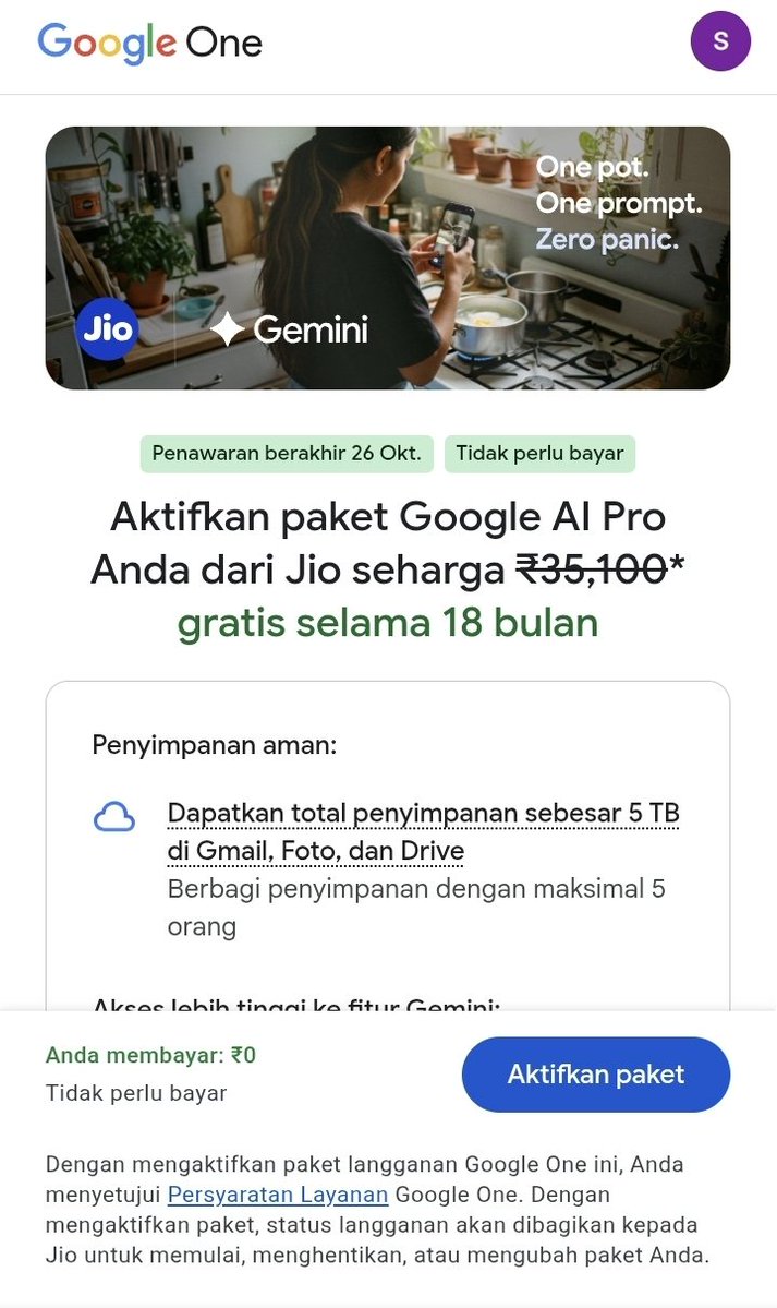 melon_path's tweet photo. PROMO GEMINI AI PRO (HEAD / PRIVATE) Harga? 28K!!

​Benefit :
• Google Drive 5TB
• 1000 Credit Google Flow / Veo 3
• NotebookLM Pro &amp; Antigravity

​✅️ Ready 26pcs [Stok Terbatas!]
(harga bisa naik/turun sewaktu-waktu).

Link Bot Telegram ada di komentar 😜 https://t.co/lHH9RkZBpp