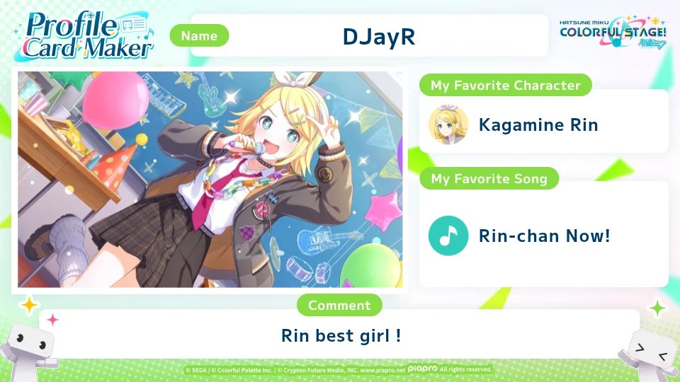 DreamingJayR's tweet photo. Rin❤️

#SEKAIanniversary https://t.co/Kgc1LfAlyO