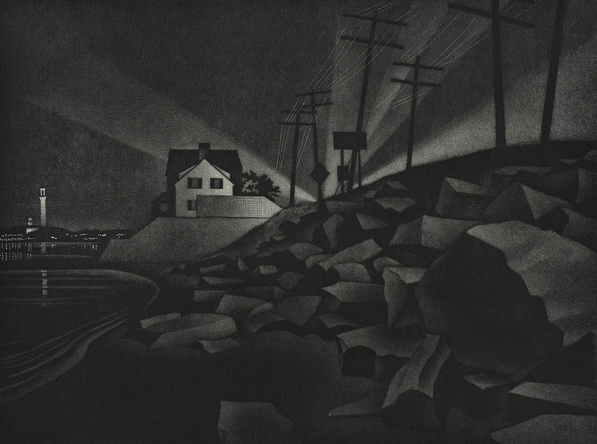 DailyClassicArt's tweet photo. William Behnken - "Passing Lights" (1989) https://t.co/ddQ3KuPZHp