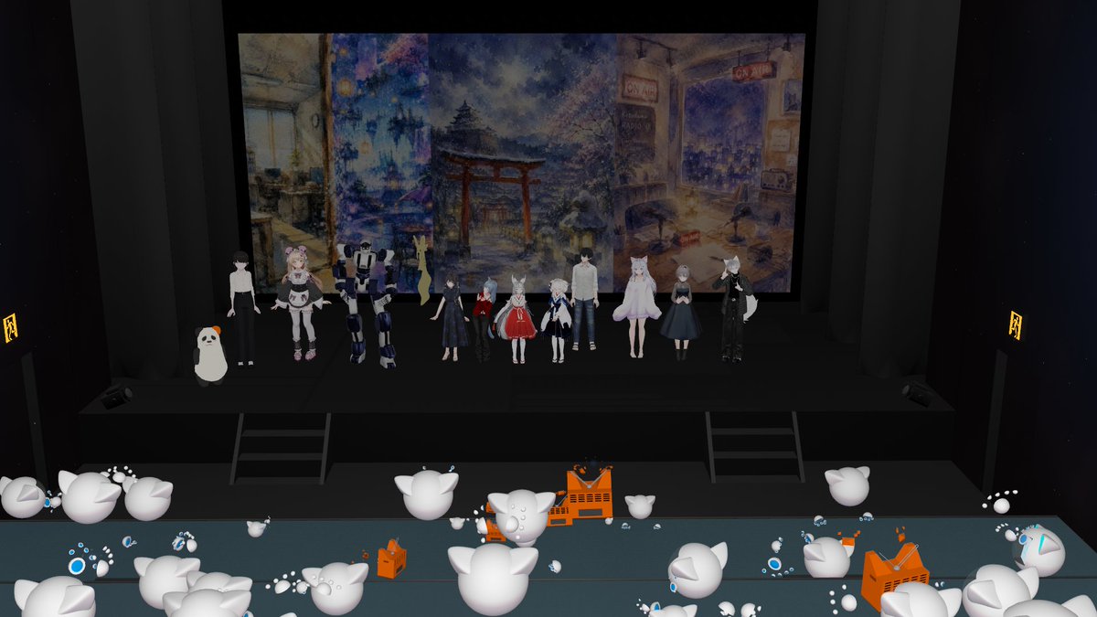 yuactvr's tweet photo. 🎭バチャマガ × VR劇団ユアクト コラボ企画
『 #VRCエピソード舞台化 』

最終日も満員御礼！🙌
大盛況のうちに全公演を終えることができました！

ご来場・配信視聴、誠にありがとうございました！！

公演の写真や感想なども、ぜひハッシュタグを添えて投稿いただけると嬉しいです✨
#VR劇団ユアクト https://t.co/W8HlG4EGeX
