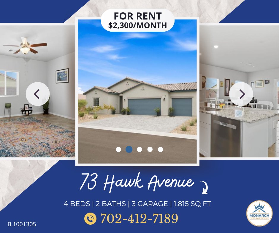 mgm_monarch's tweet photo. ☀️ WAKE UP TO DESERT LIVING! 🌵

📍 73 Hawk Ave, Pahrump
🛏️ 4 BD | 🛁 2 BA | 📐 1,815 Sq. Ft.
🚗 3-Car Garage | 🚐 RV Parking | 🏜️ Horizon Views
💰 $2,300/mo
✨ Your next chapter starts here.

📞 702-412-7189

#PahrumpNV #PahrumpRentals #DesertLiving #ForRent #MonarchPM https://t.co/dKeHn0YKIM