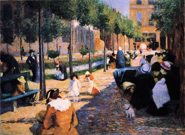 svetlana_soroka's tweet photo. Federico Zandomeneghi "Place d'Anvers, Paris", 1880, oil on canvas; genre painting, landscape, Impressionism. https://t.co/9hYNT4MlYn