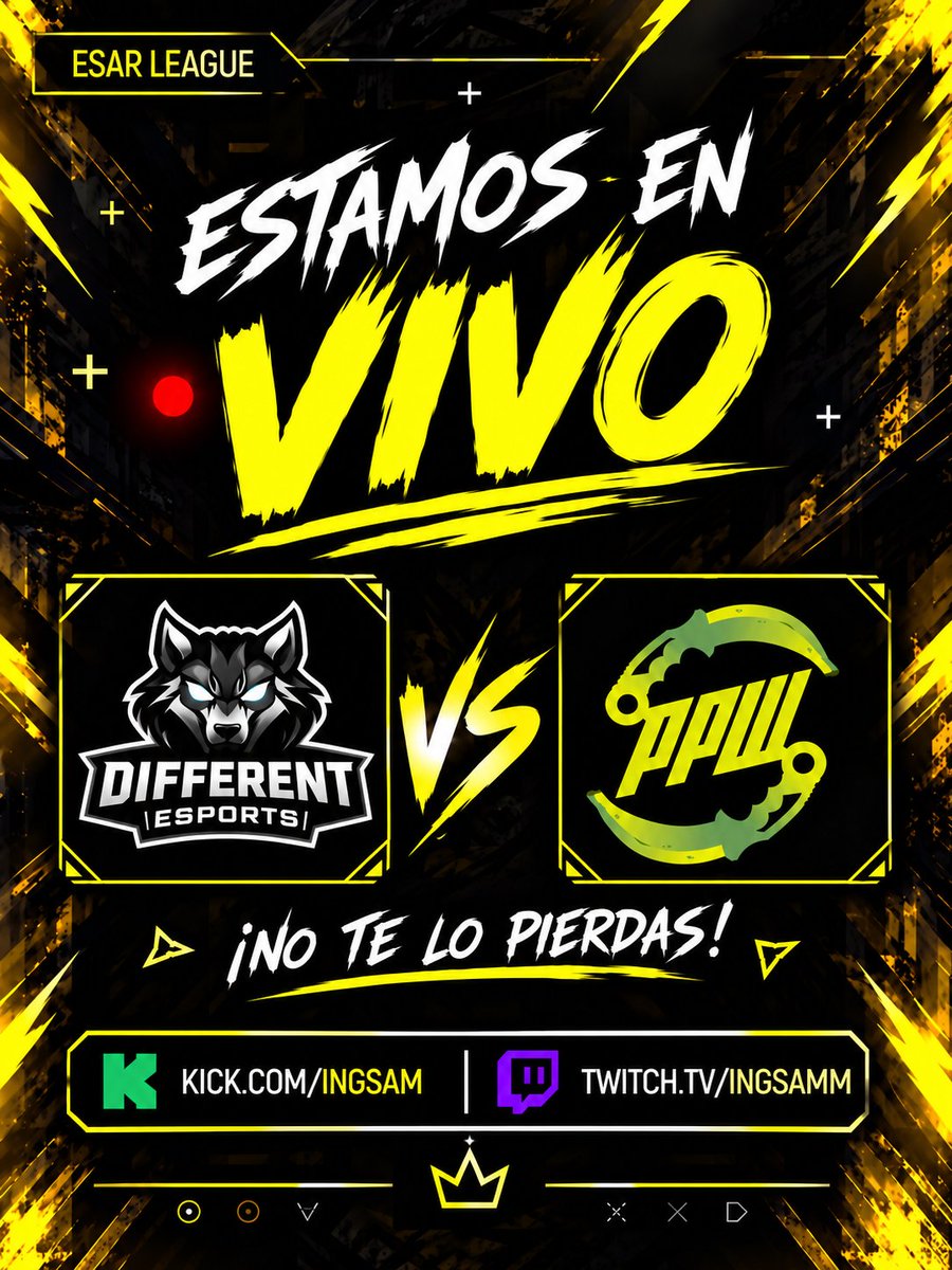 ESARLeague's tweet photo. UNETE A VER EL NOVENO PARTIDO CON DIFFERENT ESPORTS vs PLATANO POWER ESPORTS 🏆 

En esta ocasión estará @Javihero15 transmitiendo este partido en su canal de Twitch: https://t.co/uO3AByKSFJ

Vayan a verlo y les deseamos buena suerte a ambos teams! https://t.co/VI8mLrrgOD