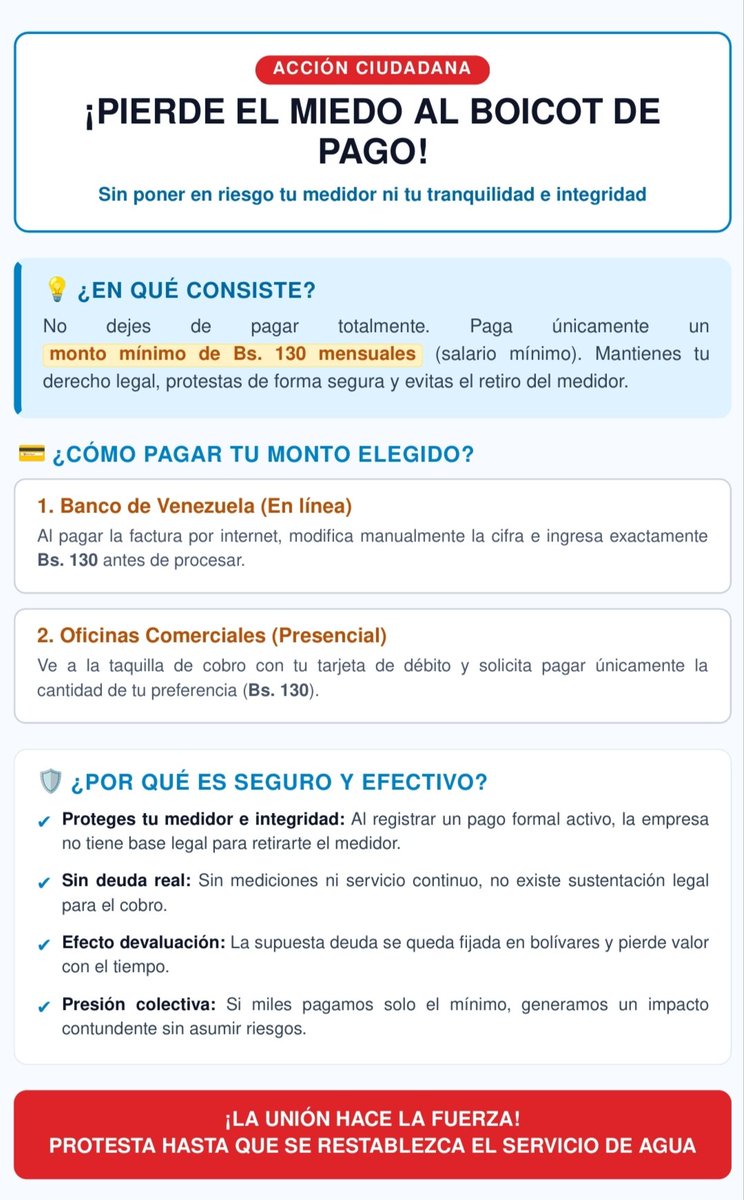 benelizabm's tweet photo. @ServiciosEH Exigimos a @hidroven_ve el FIN DEL MALDITO RACIONAMIENTO

#BoicotAHidroven https://t.co/gSoYAsCjyg