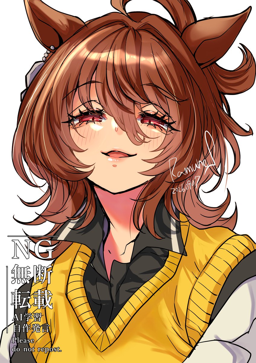 r_a_m_u_n_e_uma's tweet photo. #今月描いた絵を晒そうㅤ
このタキオンだけでした https://t.co/vLeK8XXJww