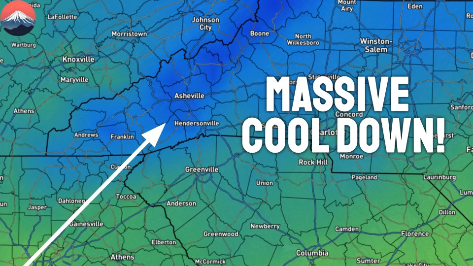 HighlandWX's tweet photo. A MASSIVE Cooldown Is Coming...

https://t.co/FCK75b5H2S

#thunderstorms #ncwx #scwx #gawx #tnwx #Asheville #Greenville #Gatlinburg #Charlotte #breaking #weather #heat #severe #breaking #Showers #wxtwitter #videos #highlandweather https://t.co/a9UITuA6Nt