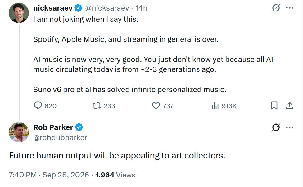 SketchesbyBoze's tweet photo. They’re being very frank about the fact that they want to abolish human art & creativity entirely. They envision a future where we live a joyless existence as serfs while machines write all the songs and novels. It’s hard to imagine a darker dystopia, but they are eager to build it.