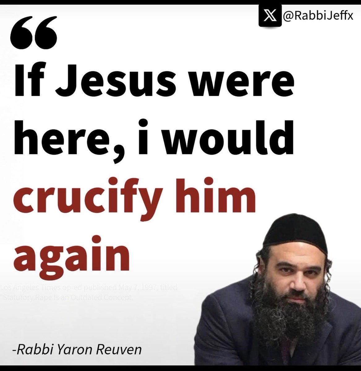 ChrisMack187's tweet photo. @RabbiShmuley https://t.co/JYy4KkOLXi