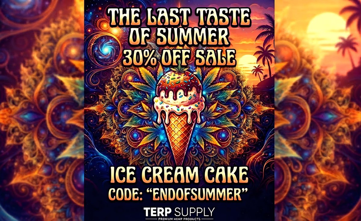 TERP_THCA's tweet photo. Saying goodbye to summer the only way we know how. 30% "ENDOFSUMMER" SALE ☀️

The Last Taste of Summer Sale is officially live & we're super excited to celebrate it with a spectacular grow of one of our absolute favorites🍦 ICE CREAM CAKE! 

Grab our ultra-smooth Ice Cream Cake strain and stock up on all your favorites with 30% off your entire order. 🤑

🎟️ Use code: ENDOFSUMMER at checkout. 

#TerpTHCa #StonerFam #Mmemberville #terpsupply #420Everyday #miami #Orlando #FtLauderdale #Chicago #nyc #tampa #texashookup #texas #okc #Memphis #austin #atl #Minneapolis #Omaha #chitown #southbend #Peoria #Charlotte #Houston #MiamiBeach #Michigan #Jacksonville #htown #philly  #420friendly #420community #plugs #Boston #dallas #SANANTONIO #bronx #queensny