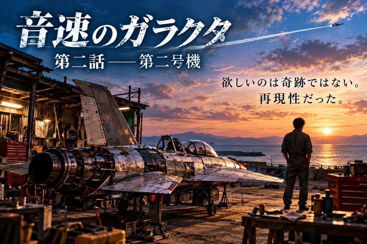 takaikiga's tweet photo. 音速のガラクタ　第二話――第二号機 - 濃尾 https://t.co/i1iwr6HdCj 
＃SF ＃航空機 ＃ものづくり https://t.co/At56tznp69