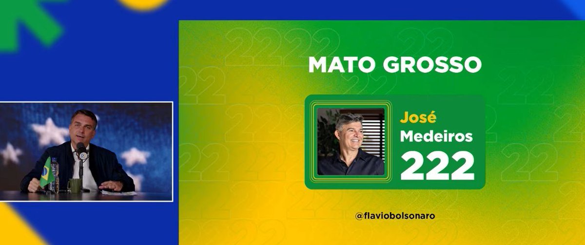 Marco22103011's tweet photo. @MarceloRKlement @BolsonaroSP @caporezzodm @BrunoEnglerDM @Roscoe_Flavio @DomingosSavioMG @carlosaviana @FlavioBolsonaro MT é votar no Zé Medeiros e não votar na Janaína Riva, não tem  segredo...o segundo voto pra Senador fica ao seu critério https://t.co/ANravhZ2MD