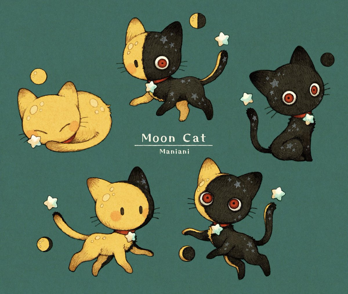 maniani0122's tweet photo. Moon Cat🌖 https://t.co/BkgFTmLLl7