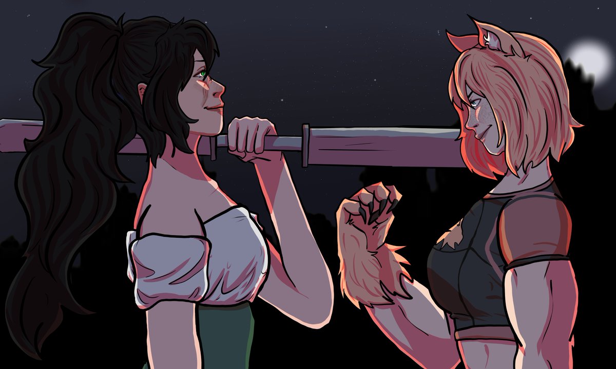 kyerivien's tweet photo. Anna, @HomelessSix' original character, with my own original character named Enigma :p

#drawing #originalcharacter #oc https://t.co/6X4y38iuXE
