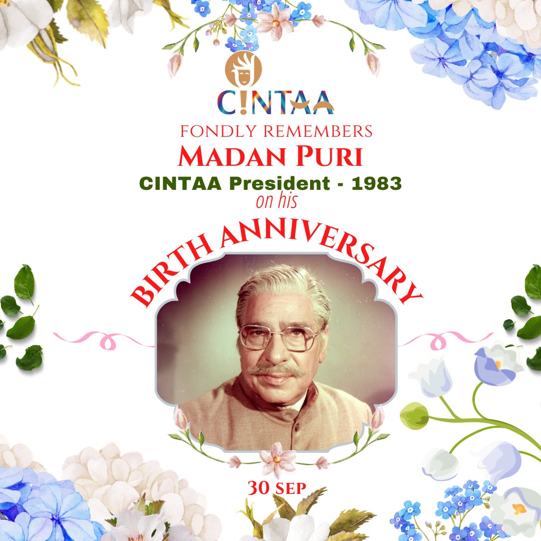 CintaaOfficial's tweet photo. #cintaa fondly remembers former President Madan Puri on his #BirthAnniversary, and Viju Khote on his  #DeathAnniversary (30 Sep) 

@poonamdhillon @itsupasanasingh @bolbedibol @iyashpalsharma @RonitBoseRoy https://t.co/r8GD2uLkHi