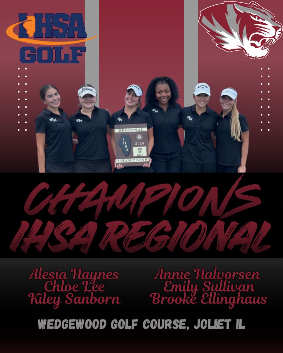 PNHSGirlsGolf's tweet photo. Took care of business! We will be back in action Monday in IHSA Sectionals at Ironwood Golf Course.

All 6 players placed in the top 11!

Chloe Lee broke the 18-hole scoring record again with a 68!

#GoTigers #PNHSAthletics #PNHSGirlsGolf https://t.co/mDXUgPirCF