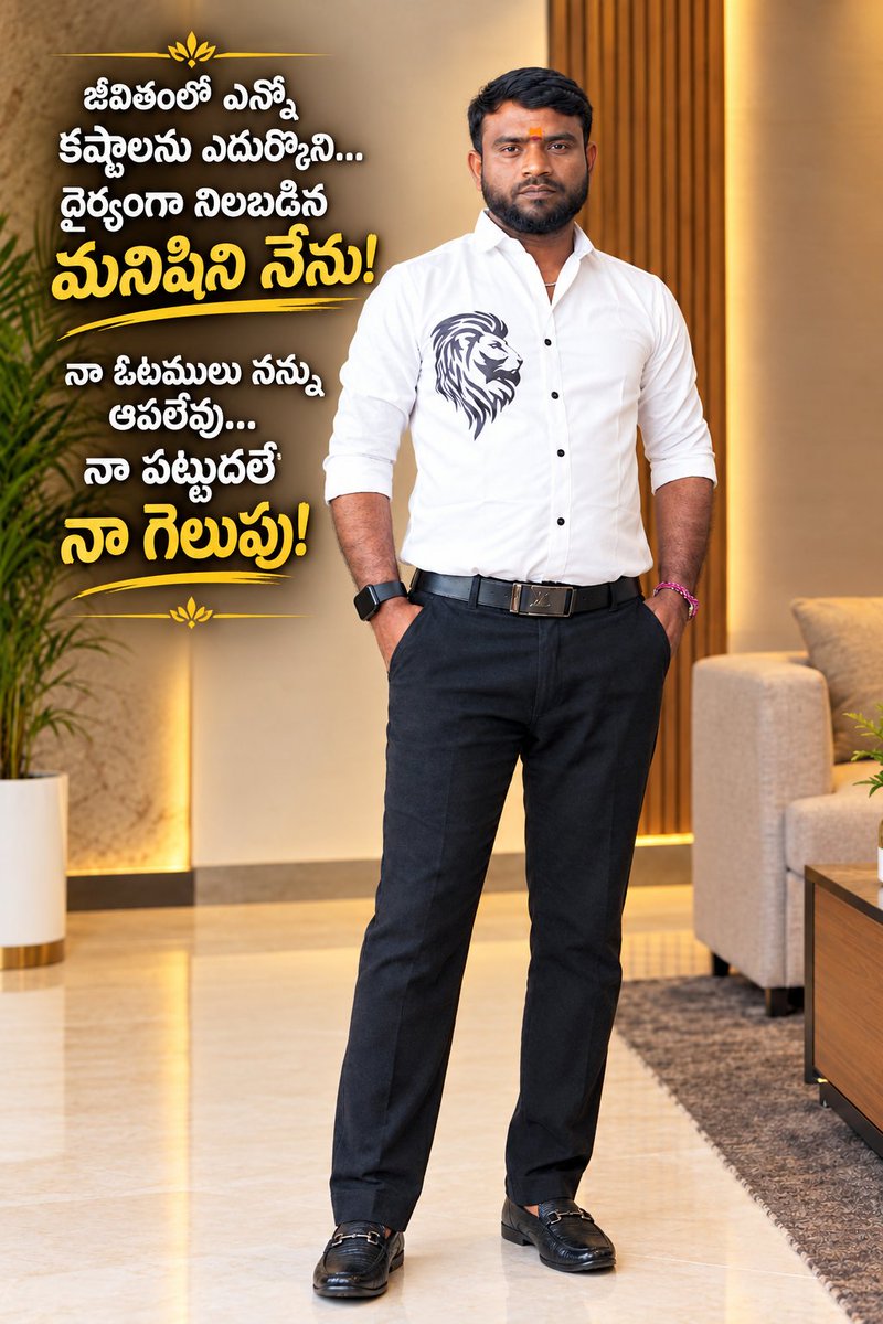 BJPOBCBHPL4's tweet photo. జీవితంలో ఎన్ని కష్టాలు ఎదురైనా
కష్టాలను చూసి వెనక్కి తగ్గే మనిషిని కాదు నేను..!
ఎన్ని అడ్డంకులు ఎదురైనా ధైర్యంగా నిలబడి, నా కష్టంతోనే నా గమ్యాన్ని చేరుకునే మనిషిని.
పడిపోయినా మళ్లీ లేస్తా
ఓడిపోయినా మళ్లీ పోరాడతా
గెలిచే వరకు నా ప్రయాణం ఆగదు!
🔥 నా జీవితం… నా పోరాటం… నా విజయం! 💪 https://t.co/QhjvmcSRuI