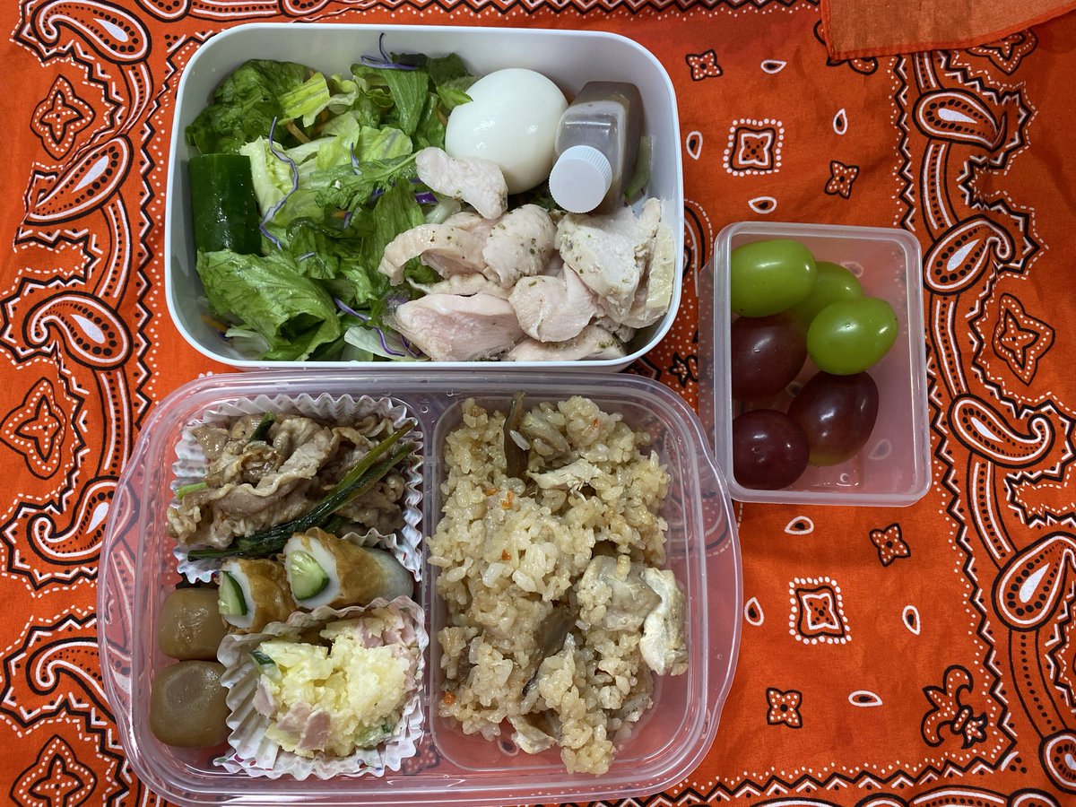 LpY9VRl0ls38871's tweet photo. 娘チャン弁当72日目🍱

最近三流の弁当も中身娘と一緒☺️
サラダと果物はさすがに無しだけど🥗🍏🍇🍊 https://t.co/rO3xf2Ekbq